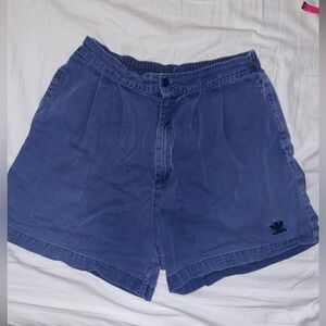 Vintage Adidas Cotton Shorts – Elastic Waist – Blue – Size S/M